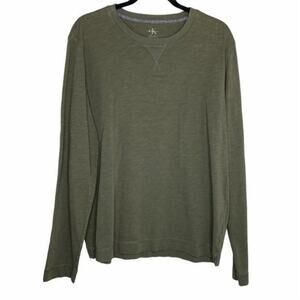 Calvin Klein Green 100% Cotton Long Sleeve Tee Large